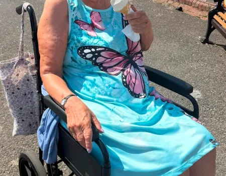 Enid celebrates her 101st Birthday with a trip to the beach