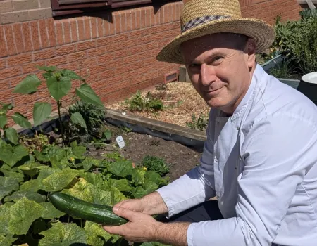 Harvesting our vegetables
