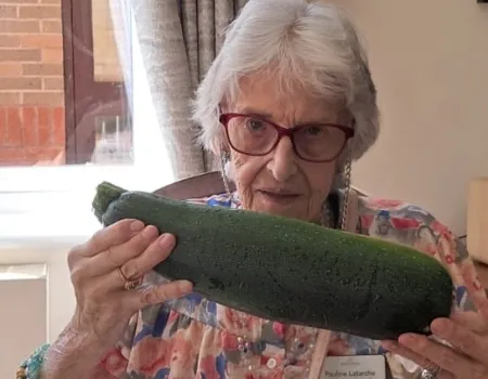 Harvesting our vegetables
