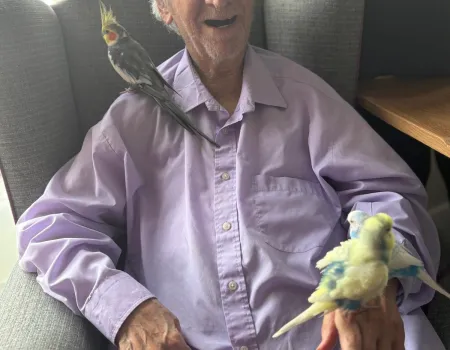 Feathered Friends Bring Smiles to Magnolia Court