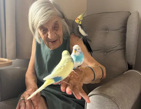 Feathered Friends Bring Smiles to Magnolia Court