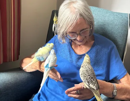 Feathered Friends Bring Smiles to Magnolia Court
