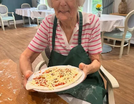 Pizza making at Cookridge Court 