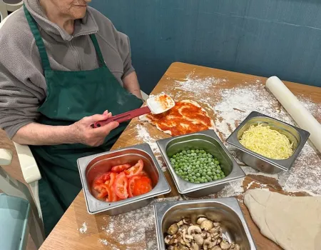 Pizza making at Cookridge Court 
