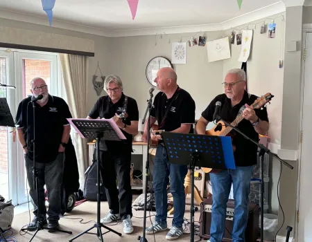 Drum Roll please for the amazing lads who performed for our Residents today!