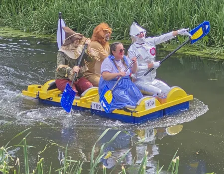 Braeburn Lodge sponsored our local raft race and took part in it..