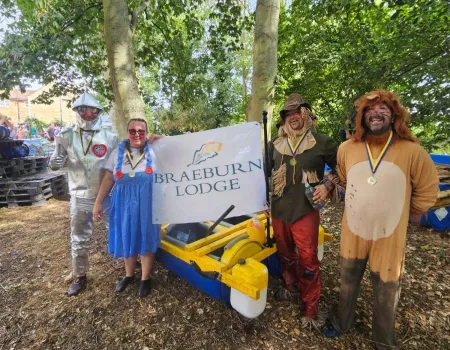 Braeburn Lodge sponsored our local raft race and took part in it..