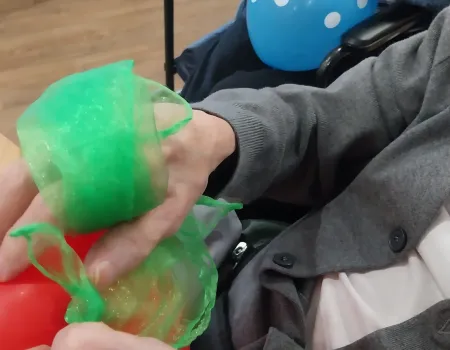 Fun times with balloon table tennis