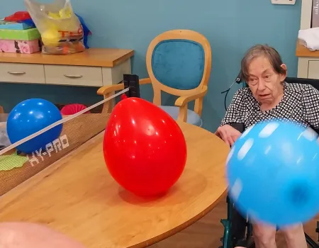 Fun times with balloon table tennis
