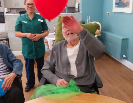 Fun times with balloon table tennis