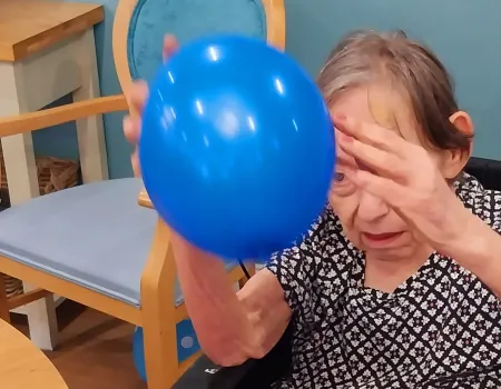 Fun times with balloon table tennis