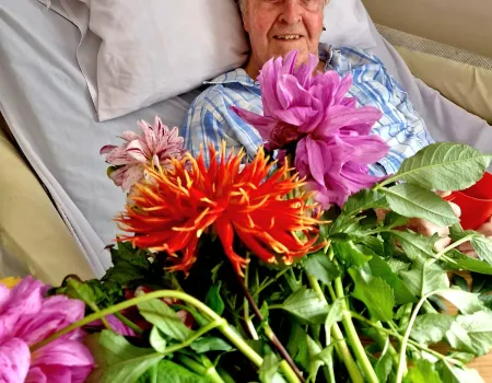 Flowers brightening our resident's rooms 