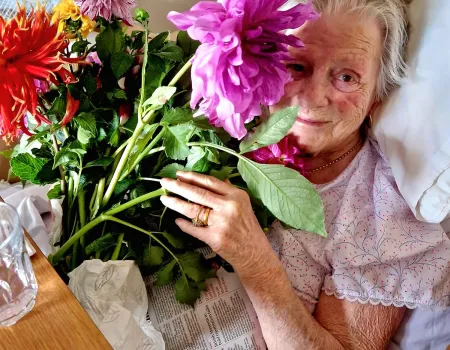 Flowers brightening our resident's rooms 