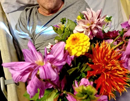 Flowers brightening our resident's rooms 