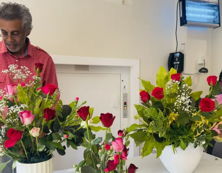 Hugh Myddelton House-Flower arranging session  