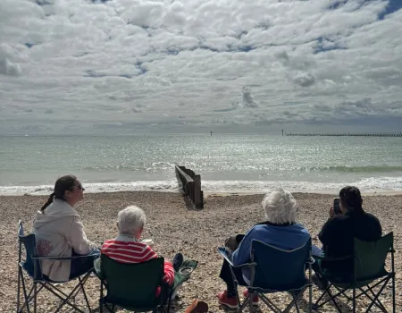 Residents enjoy a day by the sea!