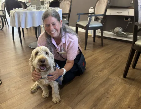 Atfield House, visit by the Therapy Dog Mopsa