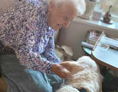 Therapy dog visit