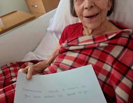 Resident's words of wisdom for school children 