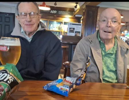 A pint and a packet of crips 