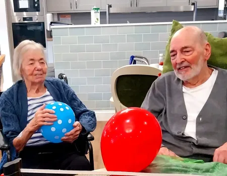 Fun times with balloon table tennis