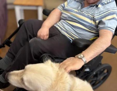 Therapy dog visit