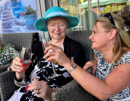 Prosecco party here at Our care home Lancaster Grange