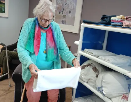 Busy Morning of Folding and Friendship 