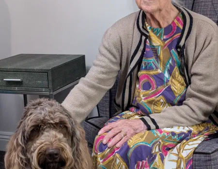 Therapy dog visit