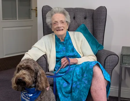 Therapy dog visit