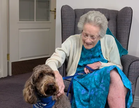 Therapy dog visit