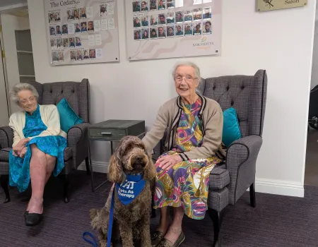 Therapy dog visit