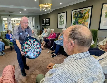 Darts, teamwork and plenty of fun at Port Manor!