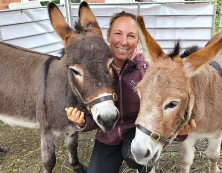 Residents Enjoy Donkey Visit to Home