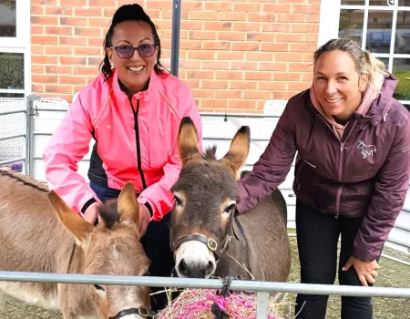 Residents Enjoy Donkey Visit to Home