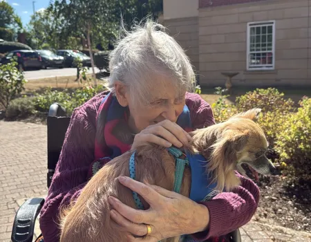 Therapy dog visit