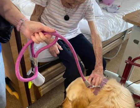 Therapy dog visit!