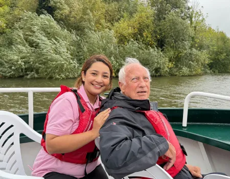 Residents enjoy a day on the canal