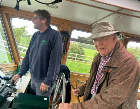 Residents enjoy a day on the canal