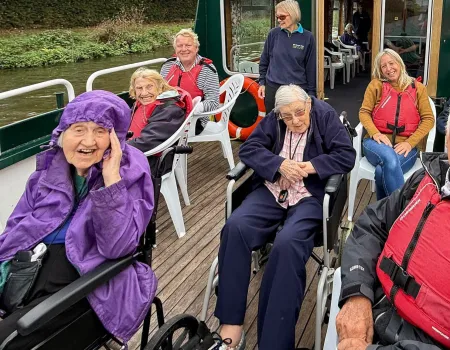 Residents enjoy a day on the canal