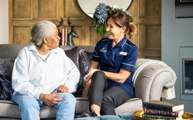 Carer and resident 