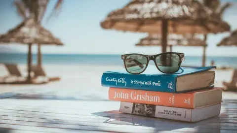 Holiday, Books and Sunglasses