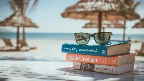 Holiday, Books and Sunglasses