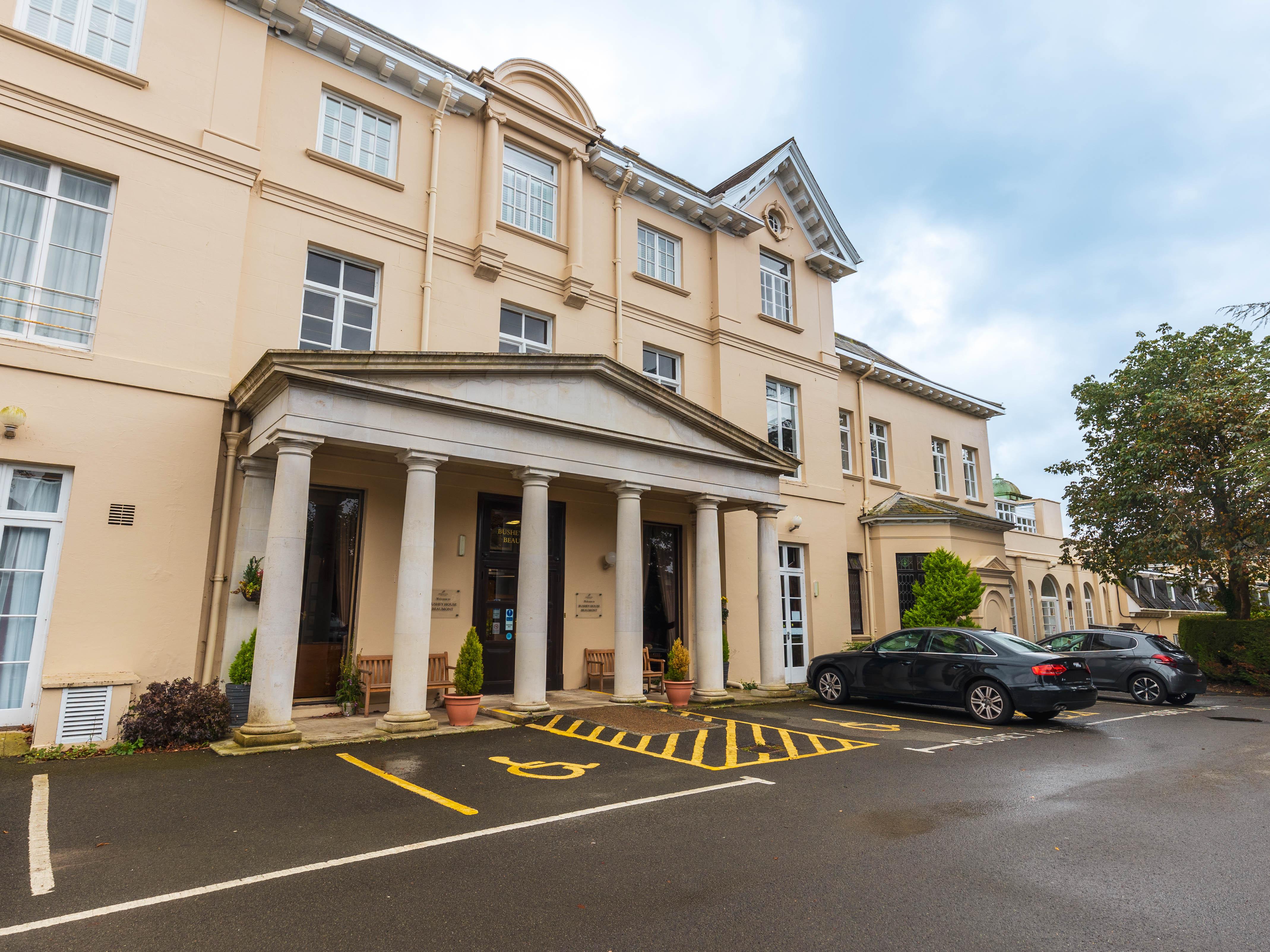 Entrance at Bushey House Beaumont Care Home in Watford