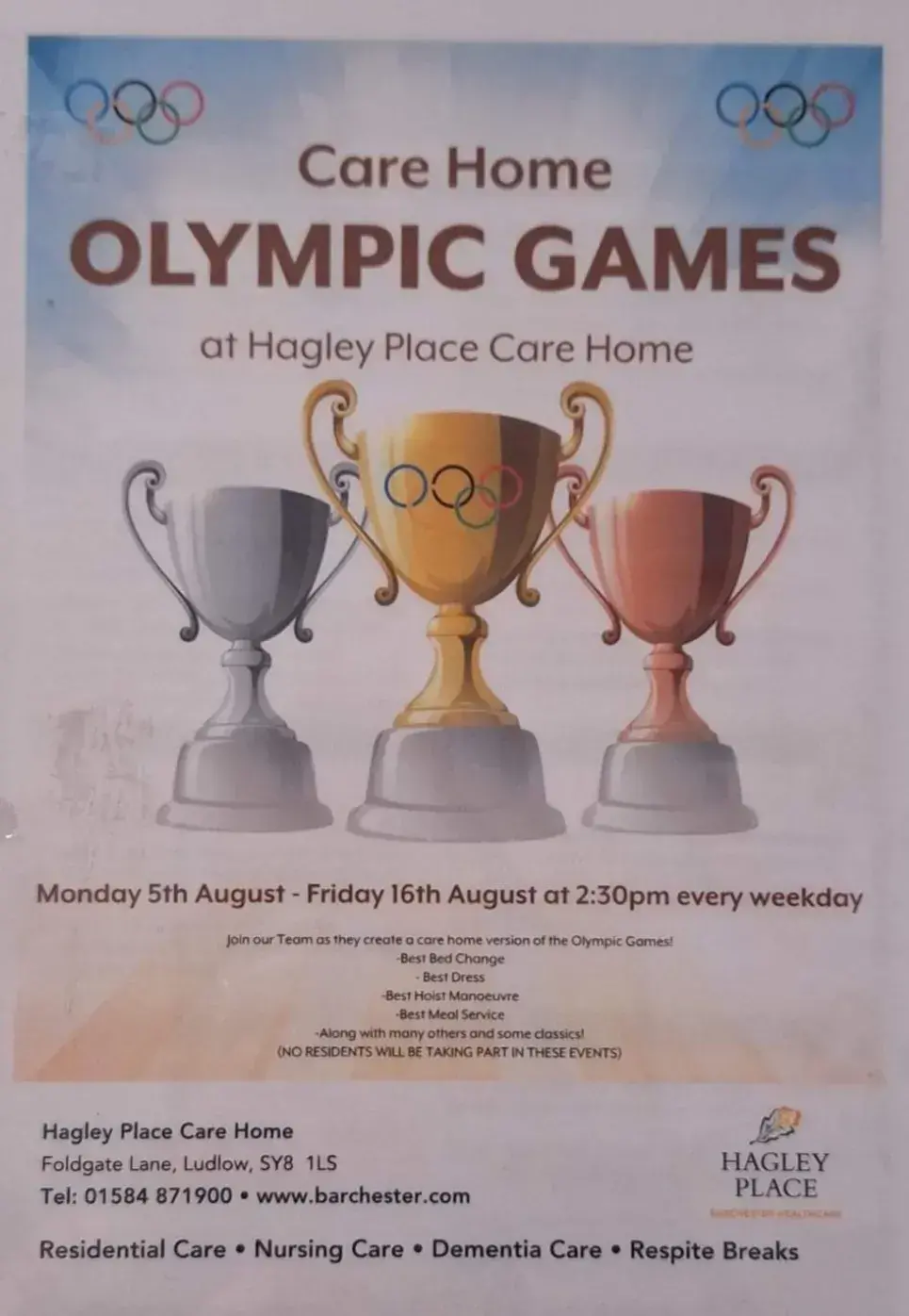 Olympics - care home style