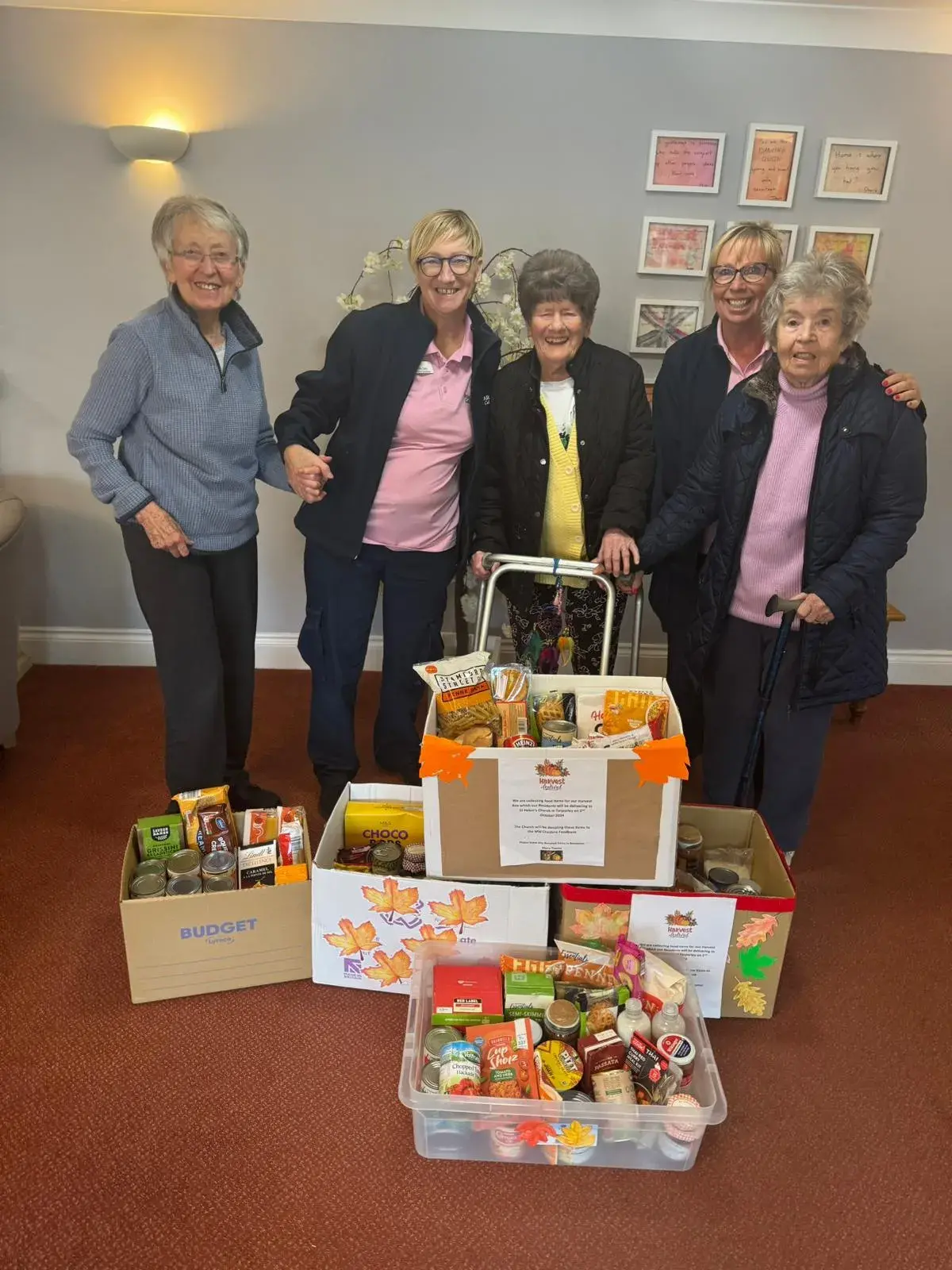 Harvest Festival Donations to St Helen's Church
