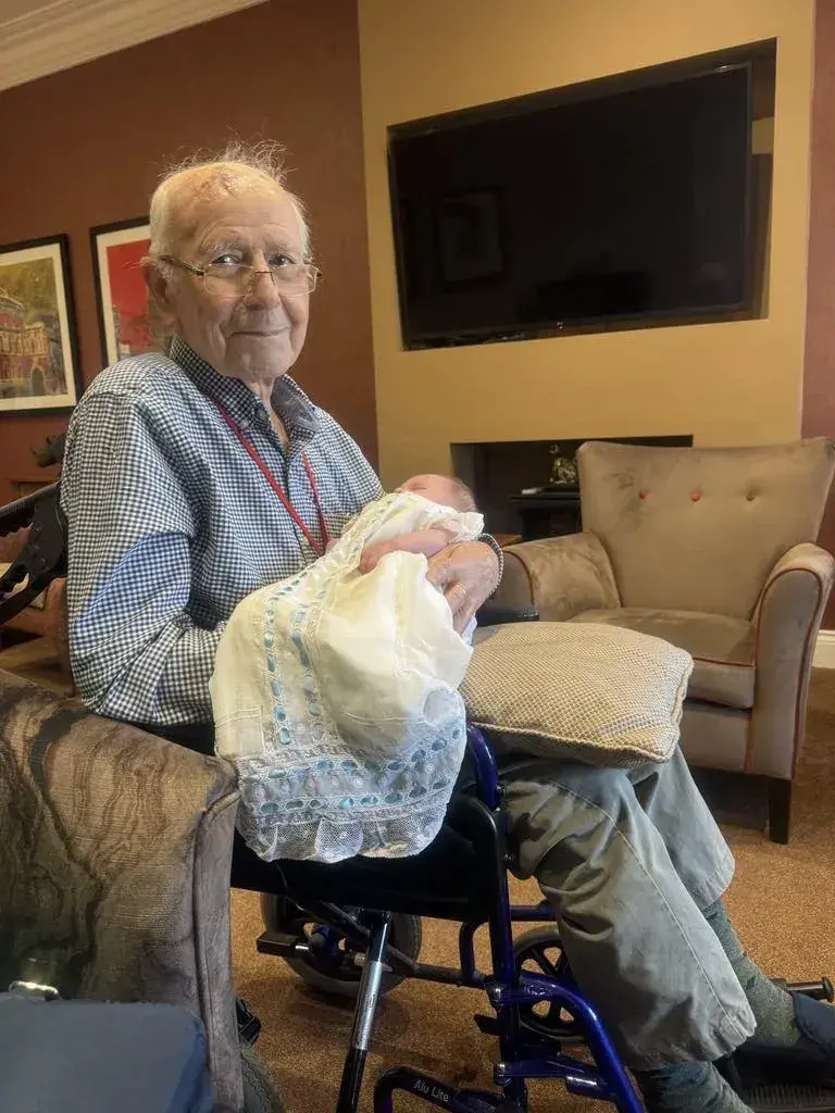 Neil Meets his Great-Granddaughter
