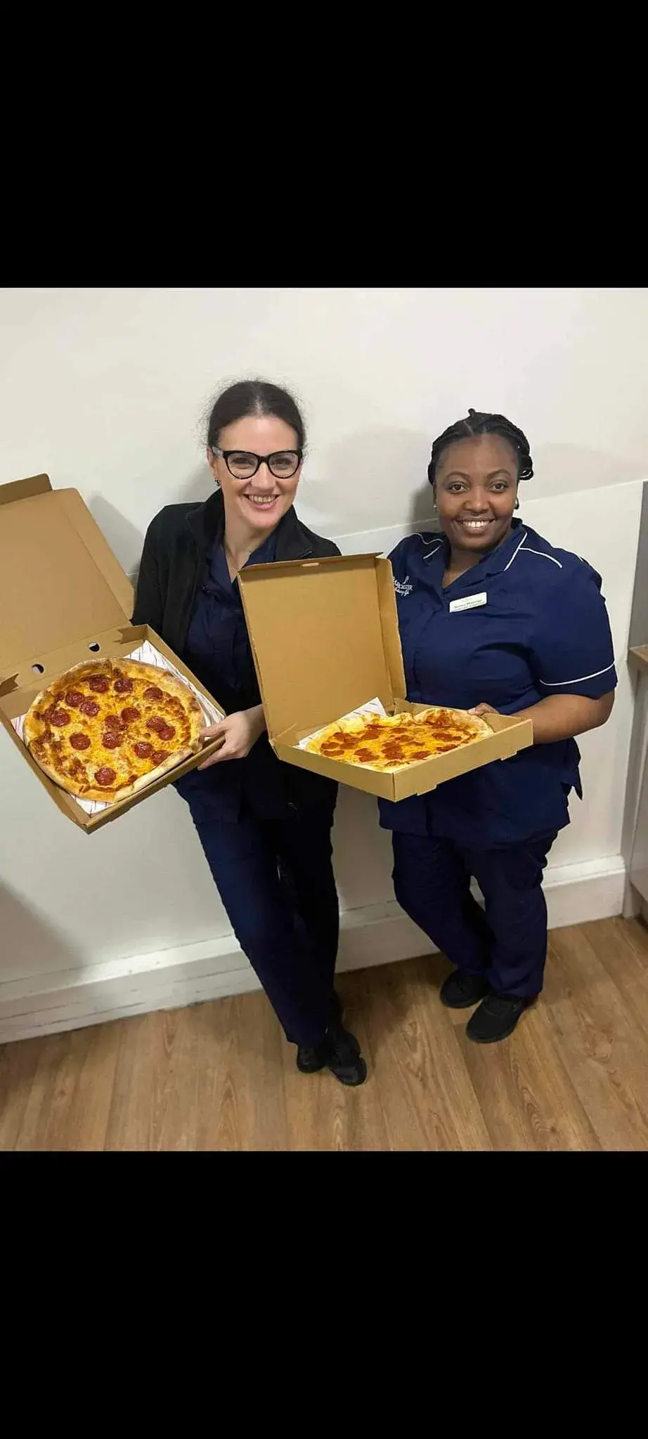 The Alb donating pizzas!