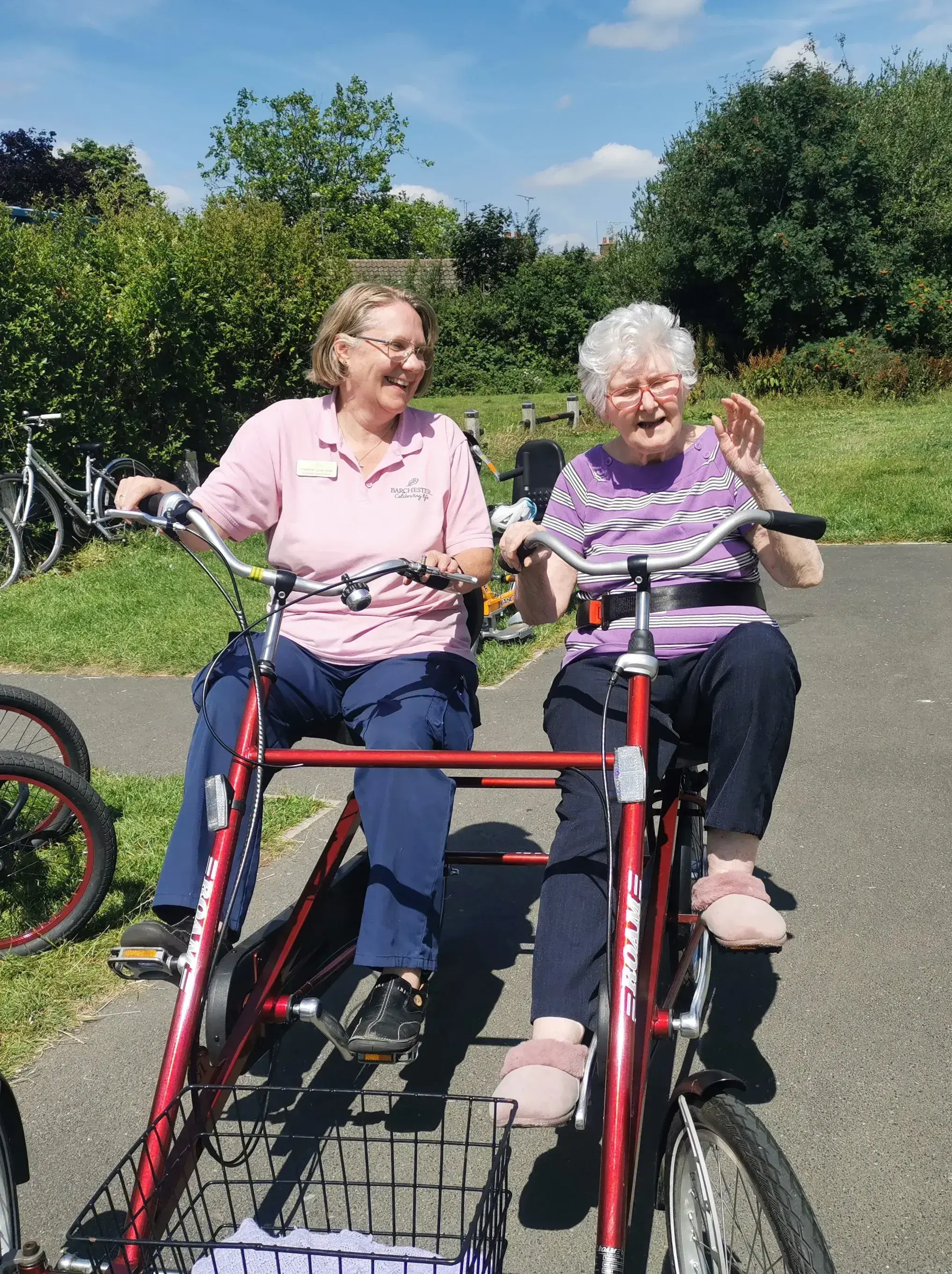 Minibus trip to adapted bikes in Chester