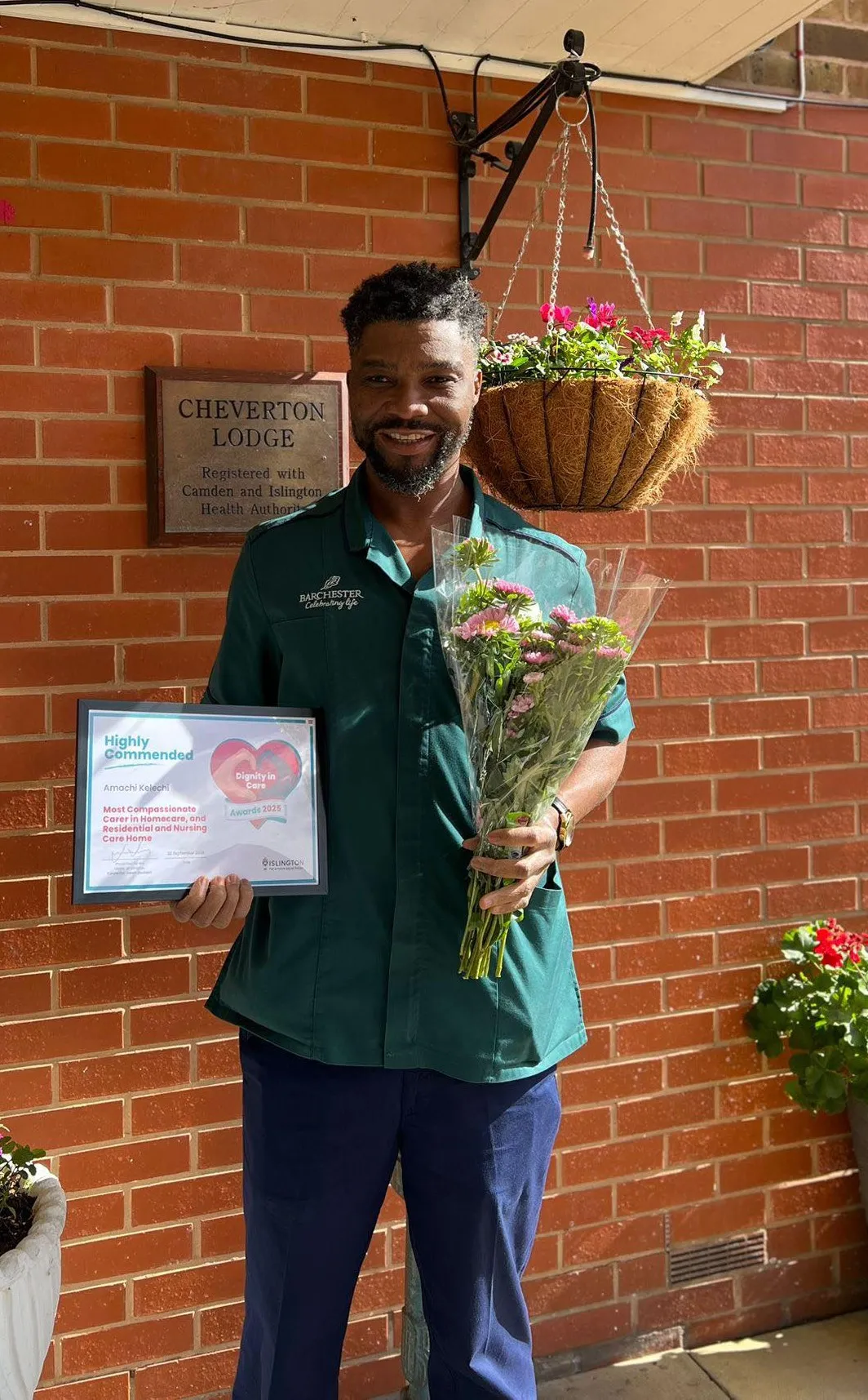 Carer from Cheverton Lodge is a named winner in the Islington Dignity in Care Awards 2025